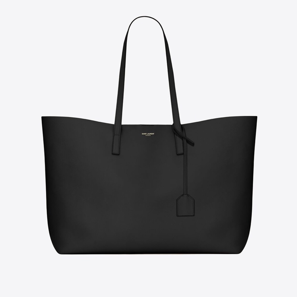 SHOPPING SAINT LAURENT LEATHER “East West Tote Bag”
